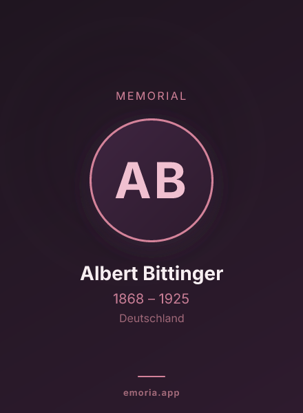Memorial portrait of Albert Bittinger