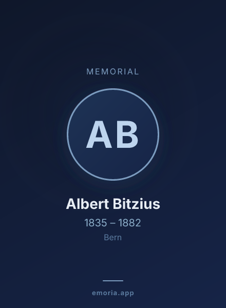 Memorial portrait of Albert Bitzius