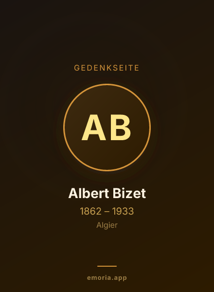 Gedenkportrait von Albert Bizet