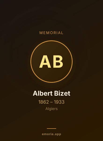 Memorial portrait of Albert Bizet