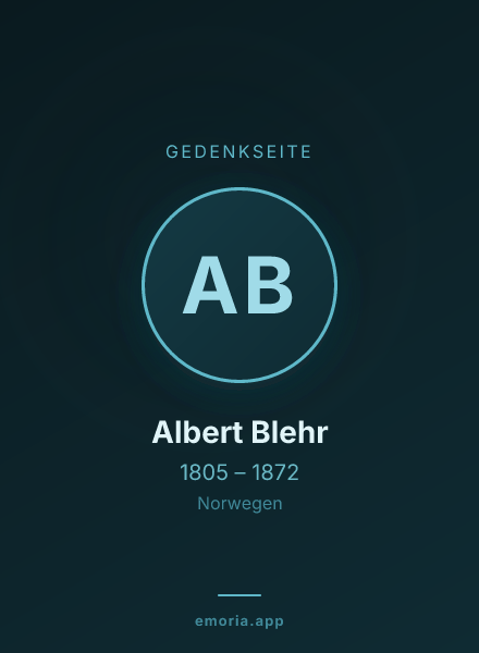 Gedenkportrait von Albert Blehr