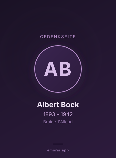 Gedenkportrait von Albert Bock