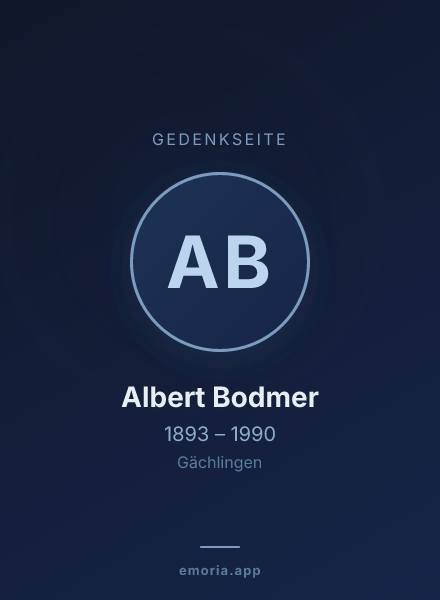 Gedenkportrait von Albert Bodmer