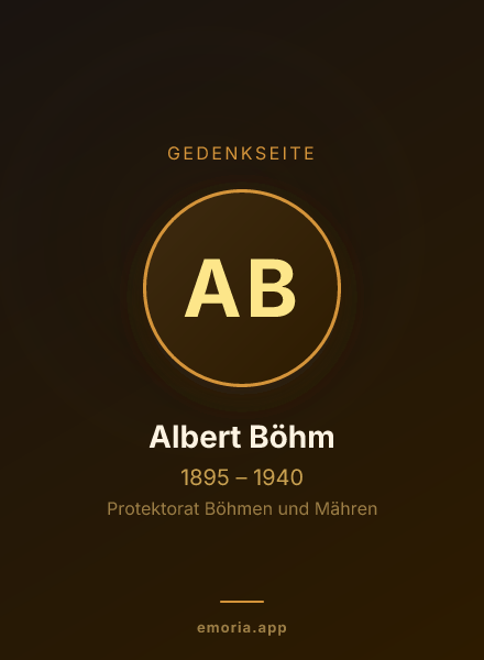 Gedenkportrait von Albert Böhm