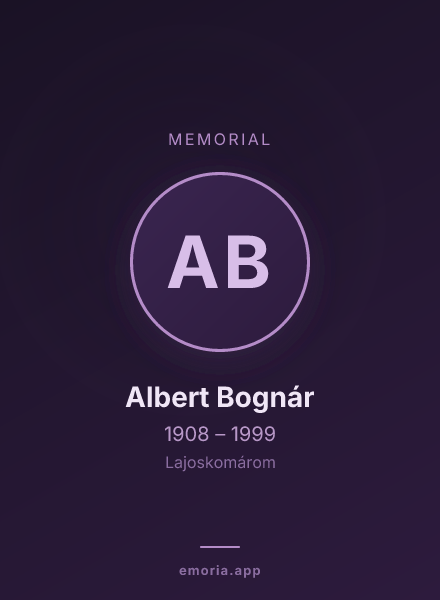 Memorial portrait of Albert Bognár