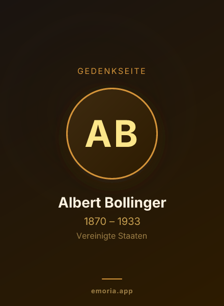 Gedenkportrait von Albert Bollinger