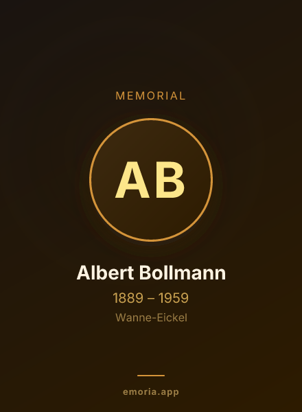 Memorial portrait of Albert Bollmann