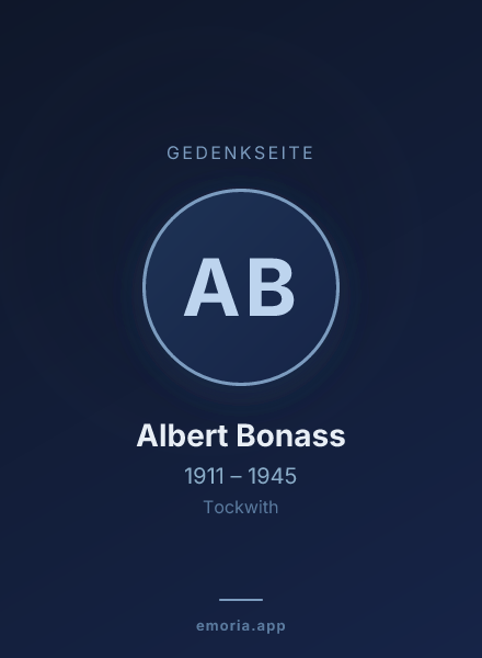 Gedenkportrait von Albert Bonass