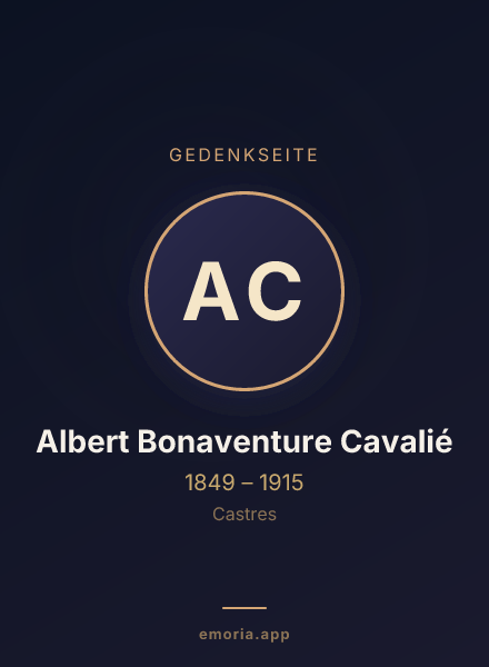 Gedenkportrait von Albert Bonaventure Cavalié
