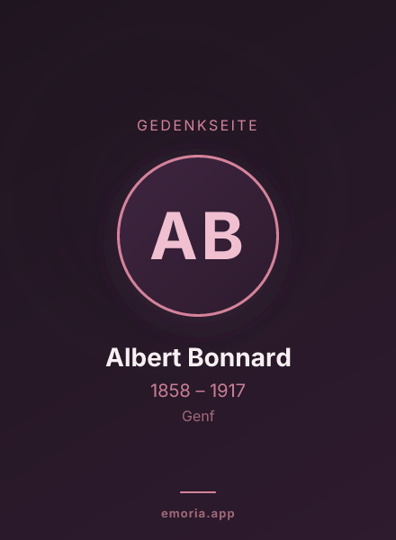 Gedenkportrait von Albert Bonnard