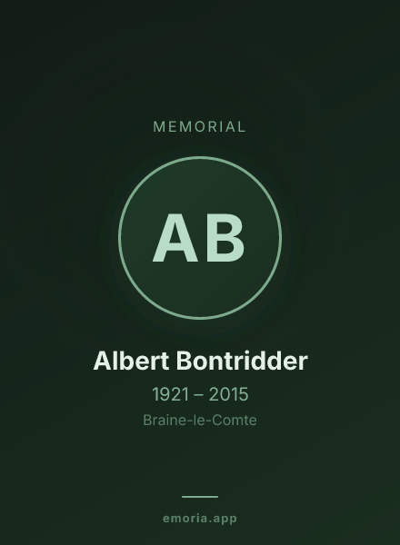 Memorial portrait of Albert Bontridder