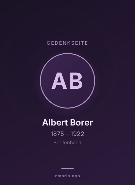 Gedenkportrait von Albert Borer