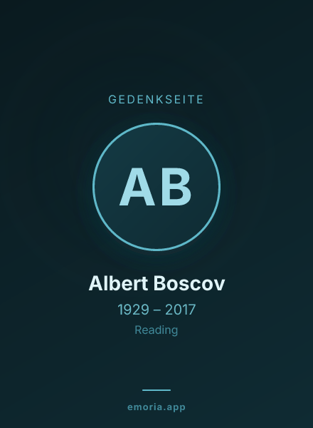 Gedenkportrait von Albert Boscov