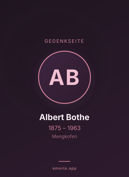 Gedenkportrait von Albert Bothe