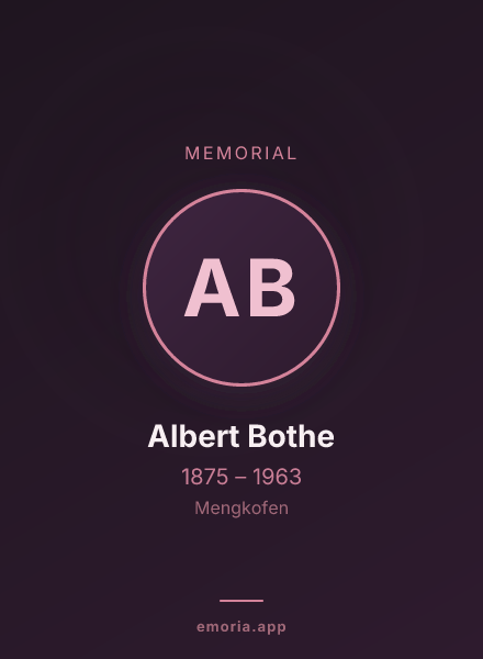 Memorial portrait of Albert Bothe