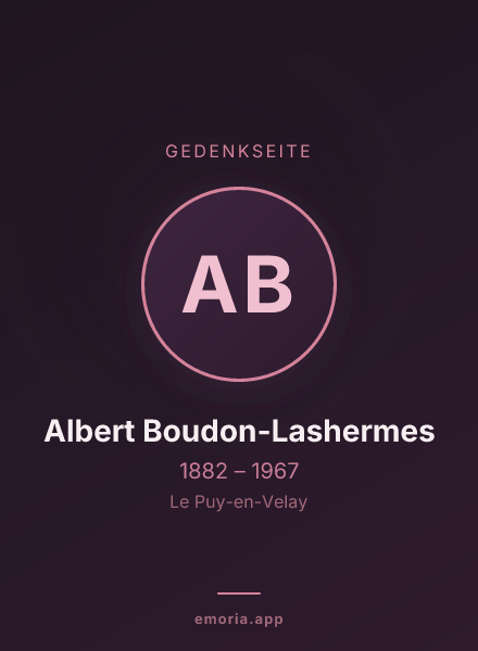 Gedenkportrait von Albert Boudon-Lashermes