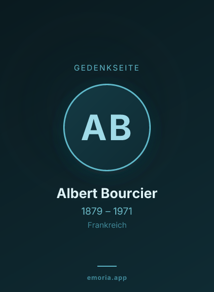 Gedenkportrait von Albert Bourcier