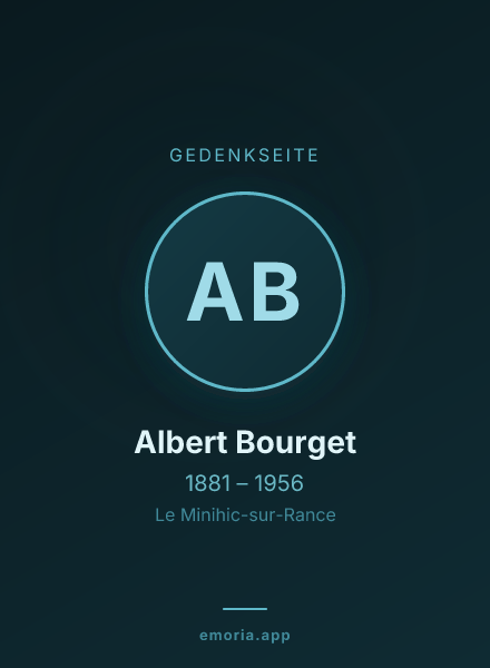 Gedenkportrait von Albert Bourget