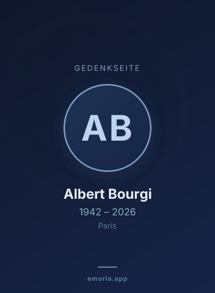 Gedenkportrait von Albert Bourgi