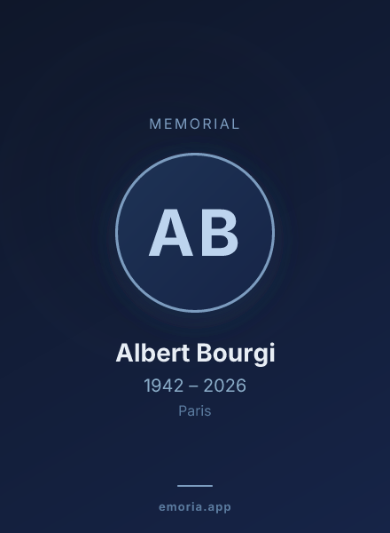 Memorial portrait of Albert Bourgi