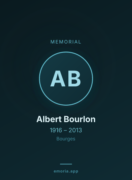 Memorial portrait of Albert Bourlon