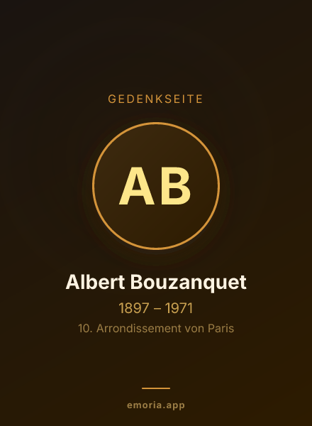 Gedenkportrait von Albert Bouzanquet
