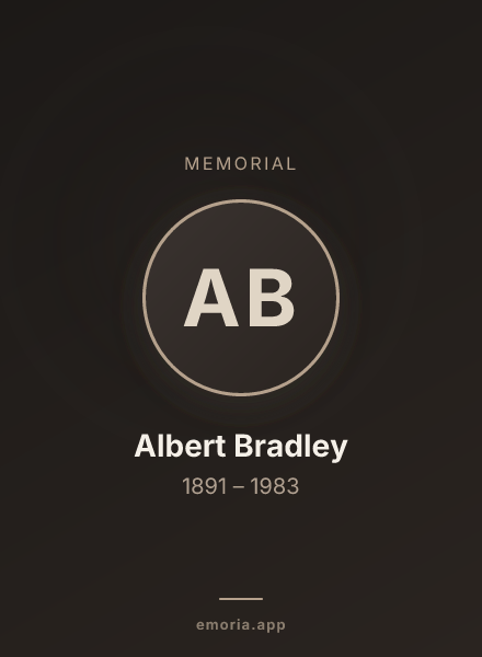 Memorial portrait of Albert Bradley