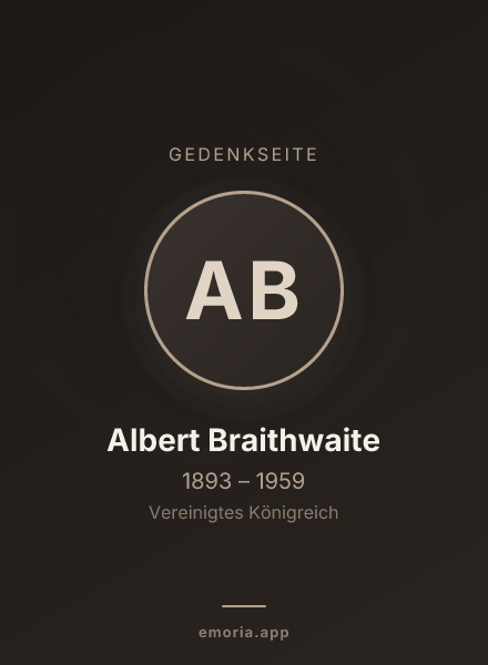 Gedenkportrait von Albert Braithwaite