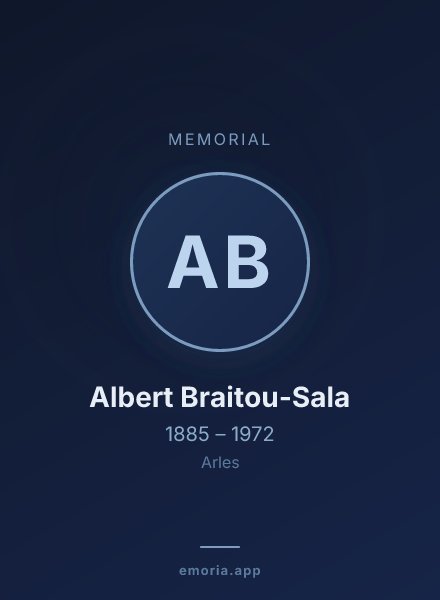 Memorial portrait of Albert Braitou-Sala