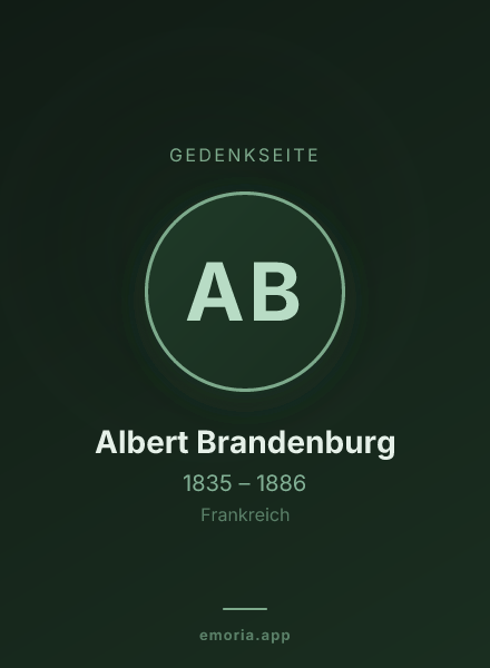 Gedenkportrait von Albert Brandenburg