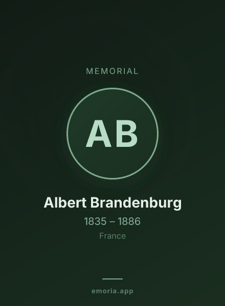 Memorial portrait of Albert Brandenburg
