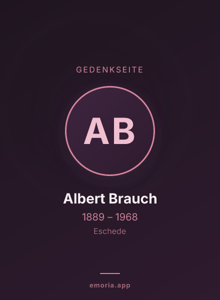 Gedenkportrait von Albert Brauch