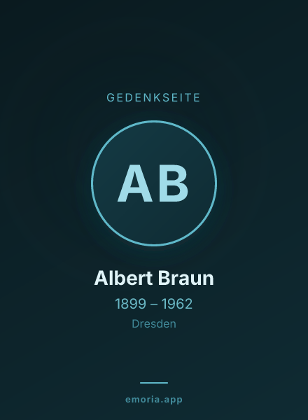 Gedenkportrait von Albert Braun