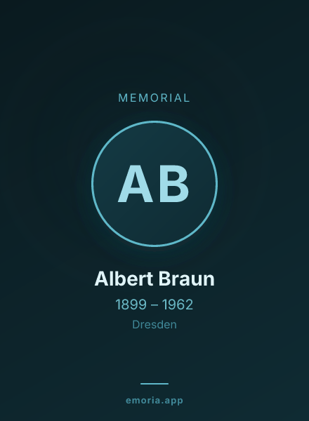 Memorial portrait of Albert Braun