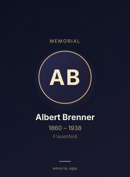 Memorial portrait of Albert Brenner