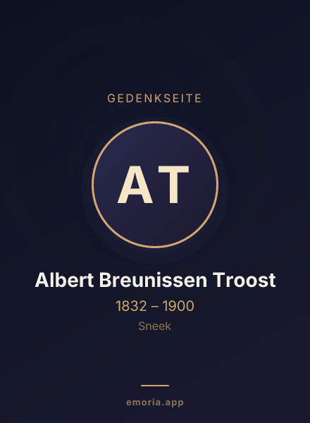 Gedenkportrait von Albert Breunissen Troost