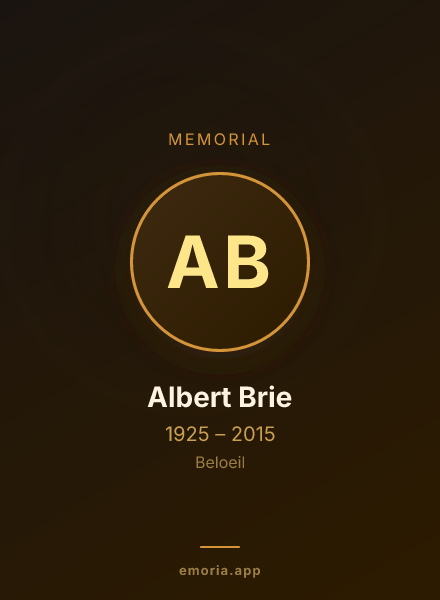 Memorial portrait of Albert Brie