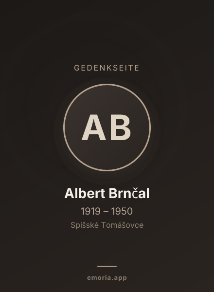 Gedenkportrait von Albert Brnčal