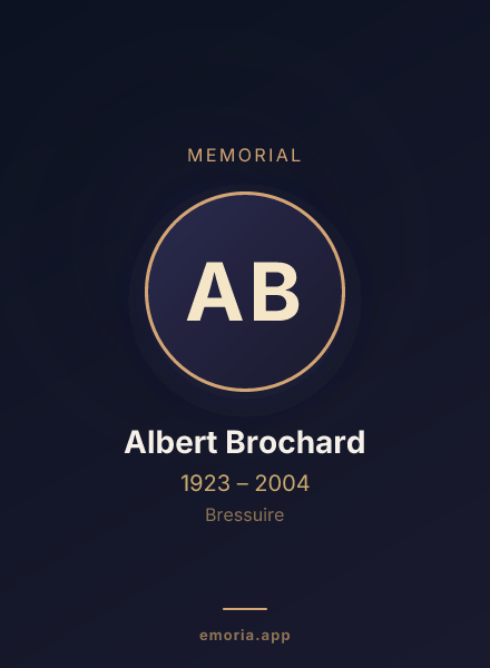 Memorial portrait of Albert Brochard