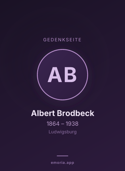 Gedenkportrait von Albert Brodbeck