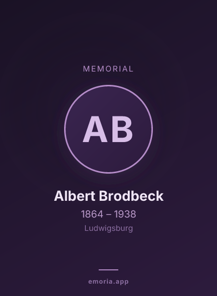 Memorial portrait of Albert Brodbeck