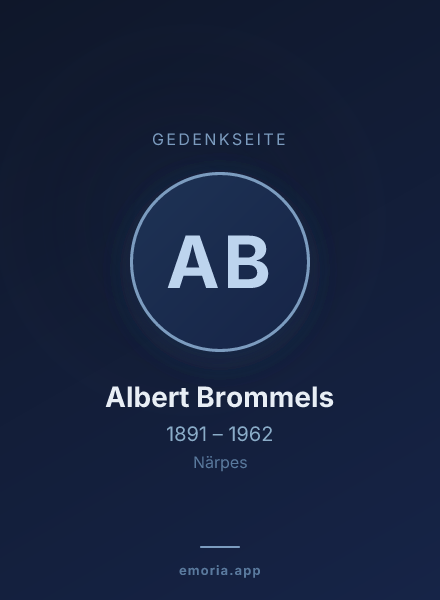 Gedenkportrait von Albert Brommels