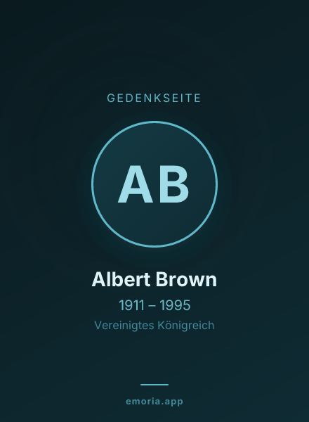 Gedenkportrait von Albert Brown