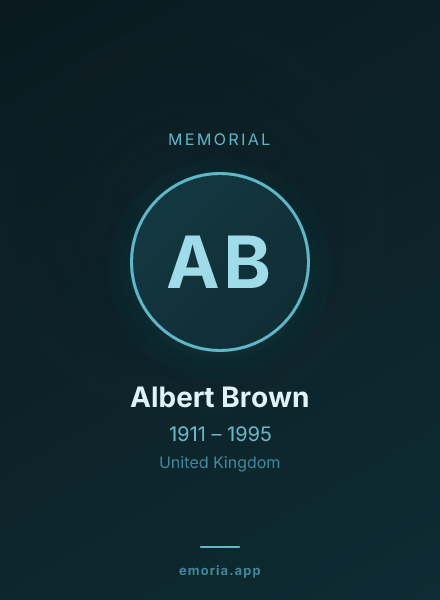 Memorial portrait of Albert Brown