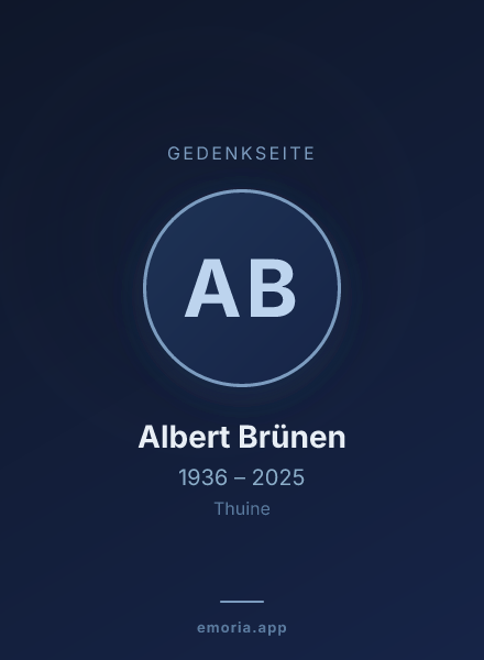 Gedenkportrait von Albert Brünen