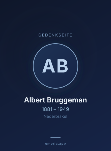 Gedenkportrait von Albert Bruggeman