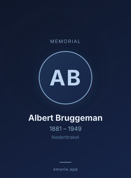Memorial portrait of Albert Bruggeman