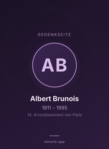 Gedenkportrait von Albert Brunois