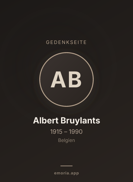 Gedenkportrait von Albert Bruylants