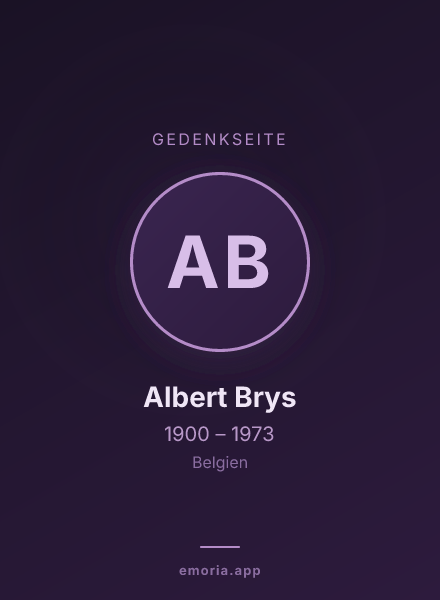 Gedenkportrait von Albert Brys
